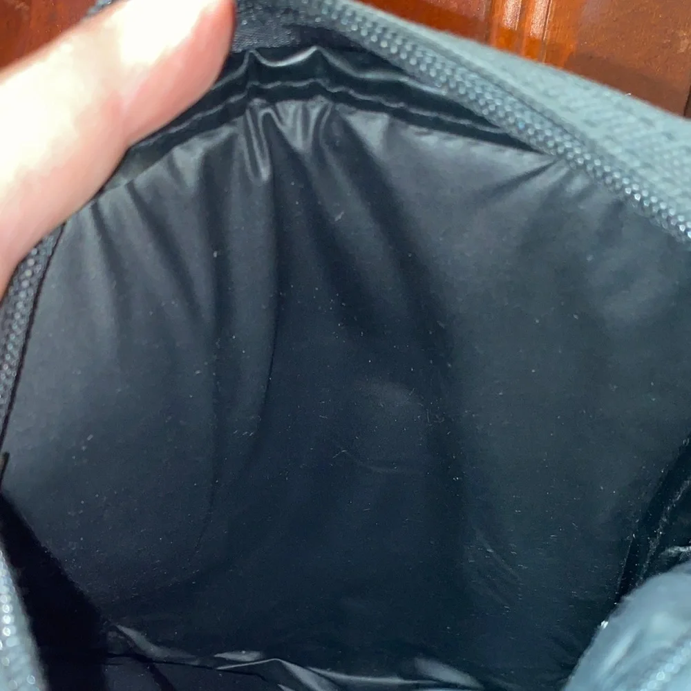 Vintage Black canvas messenger Crossbody or belt Bag